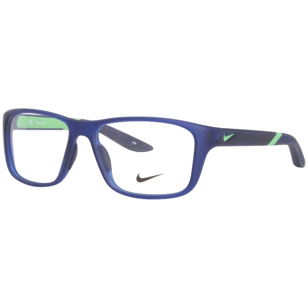 NEW KIDS NIKE 5045 403 Matte Midnight Navy & Green Eyeglasses 50/14/130
